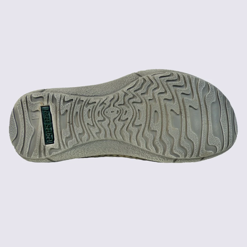 Chaussures Josef Seibel, Chaussures Ouvertes à Velcro Homme En Cuir Gris – Image 4