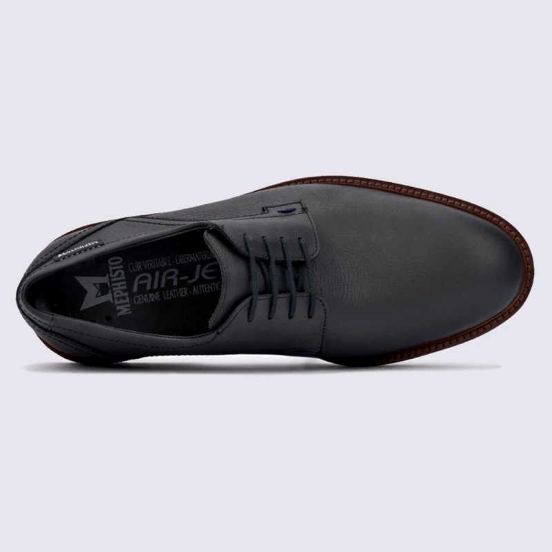 Chaussures Mephisto, Chaussures à Lacets Homme En Cuir Noir – Image 3