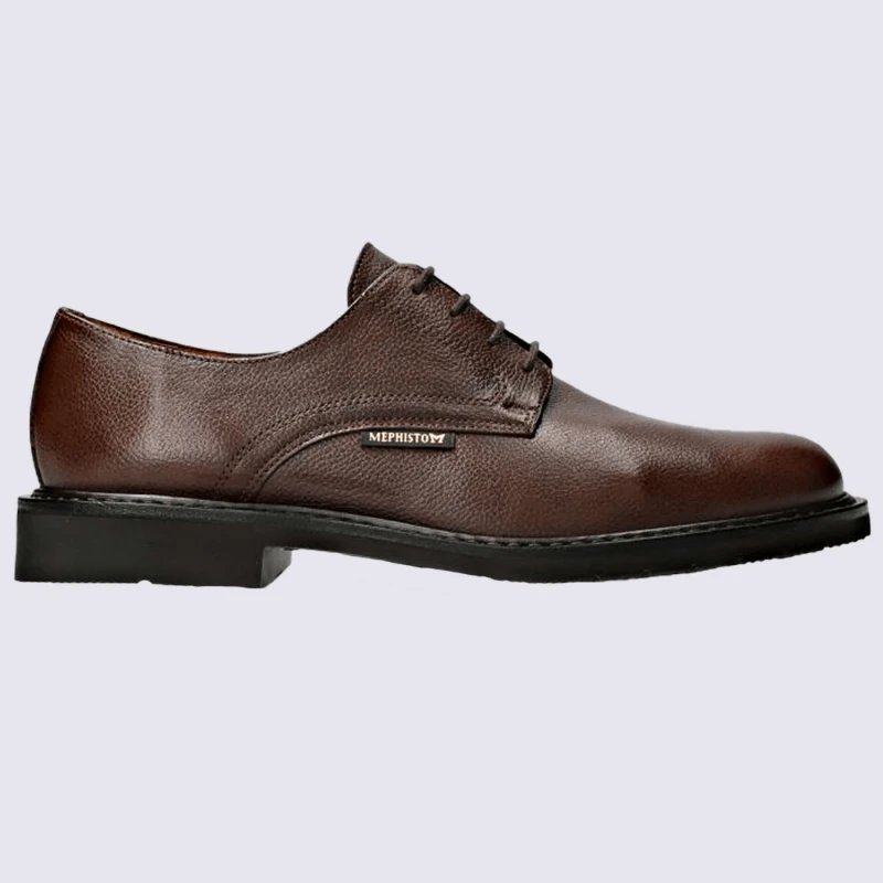 Chaussures Mephisto, Chaussures Cousu Goodyear Ă Lacets Homme En Cuir Noisette
