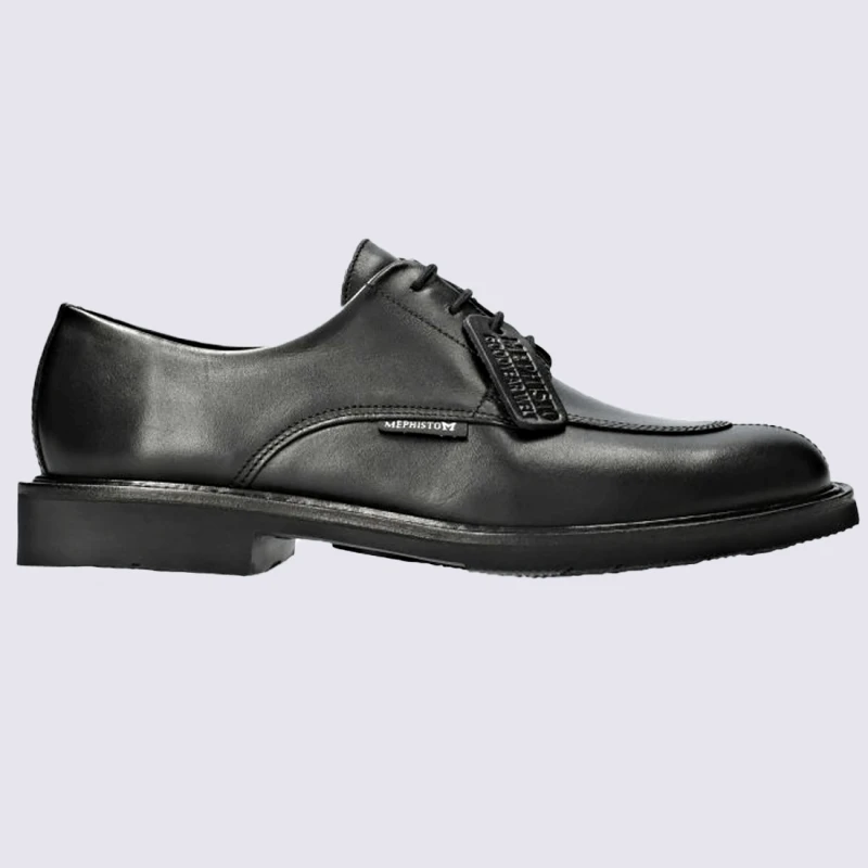 Chaussures Mephisto, Chaussures Cousu Goodyear Homme En Cuir Noir