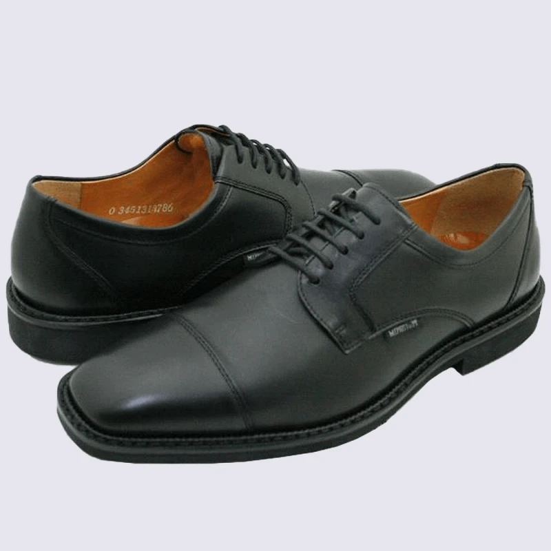 Chaussures Mephisto, Chaussures De Villes à Lacets Homme En Cuir Noir – Image 3