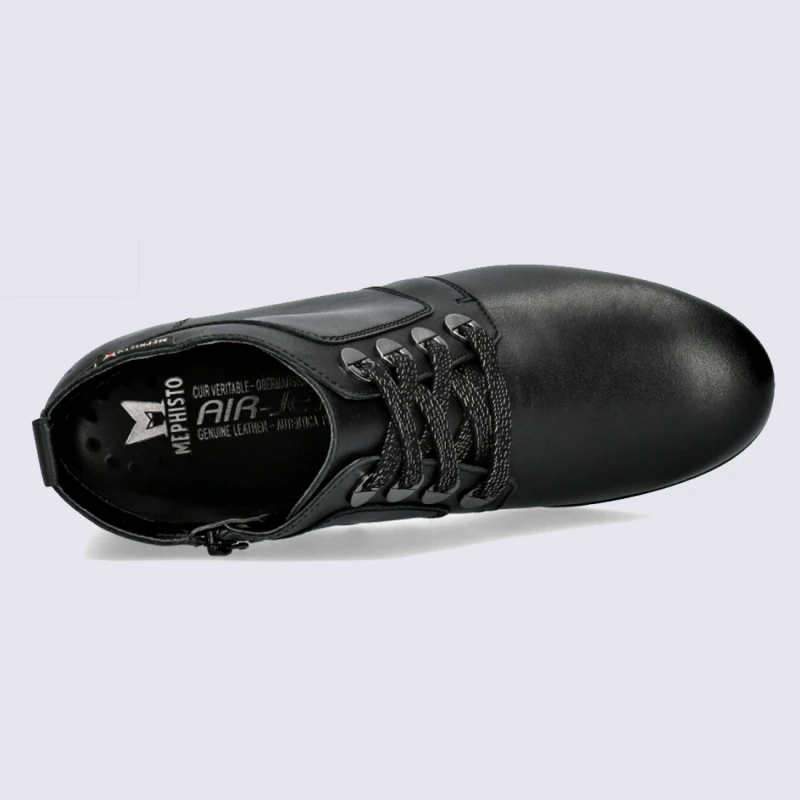 Chaussures Mephisto, Chaussures Montantes à Lacets Femme En Cuir Noir – Image 3