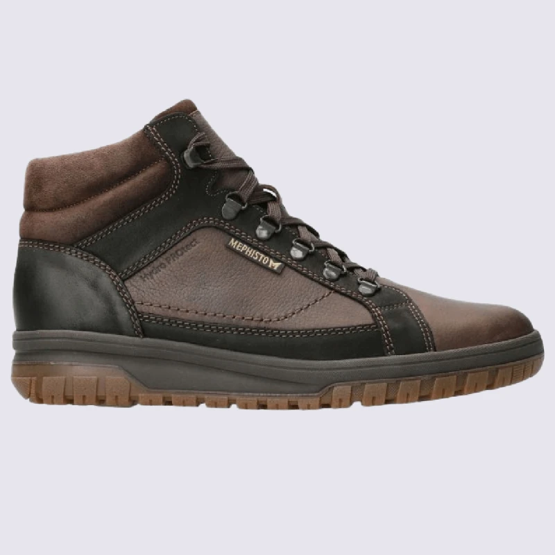 Chaussures Mephisto, Chaussures Outdoor Cousu California Homme En Cuir Marron