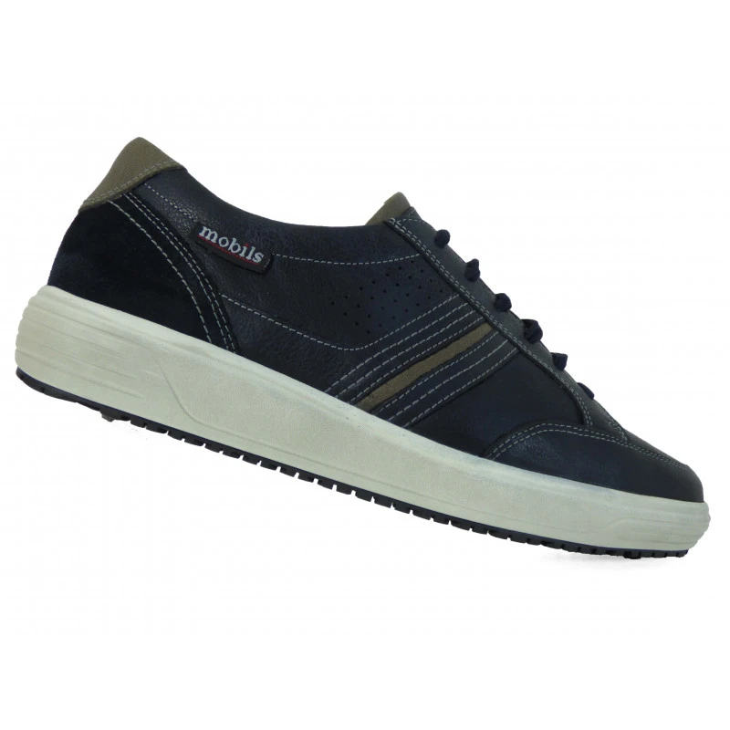 Chaussures Mephisto En Cuir Lisse Navy Tendance