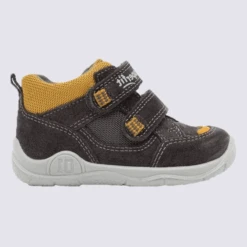Chaussures Superfit, Chaussures à Velcros Garçons Bi-matières Gris/jaune