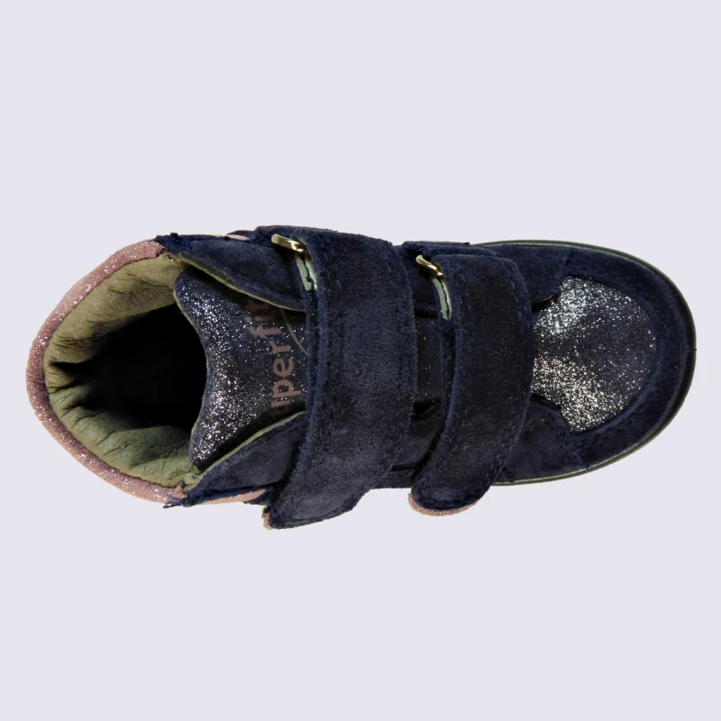 Chaussures Superfit, Chaussures à Velcros Gore-Tex Filles En Cuir Bleu – Image 3