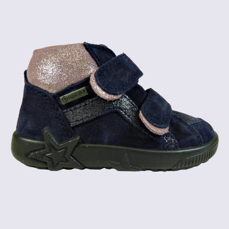 Chaussures Superfit, Chaussures Ă Velcros Gore-Tex Filles En Cuir Bleu