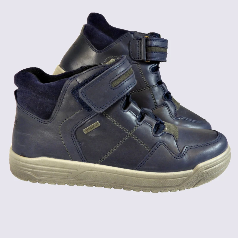 Chaussures Superfit, Chaussures Montantes à Velcros Garçons En Cuir Bleu – Image 2