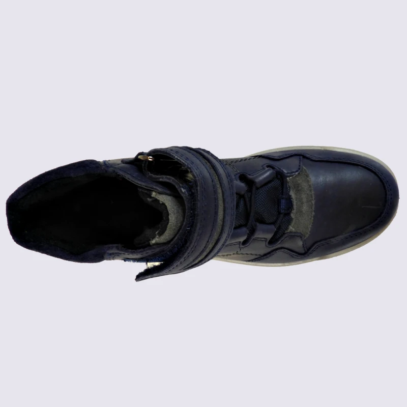 Chaussures Superfit, Chaussures Montantes à Velcros Garçons En Cuir Bleu – Image 3