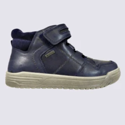 Chaussures Superfit, Chaussures Montantes à Velcros Garçons En Cuir Bleu
