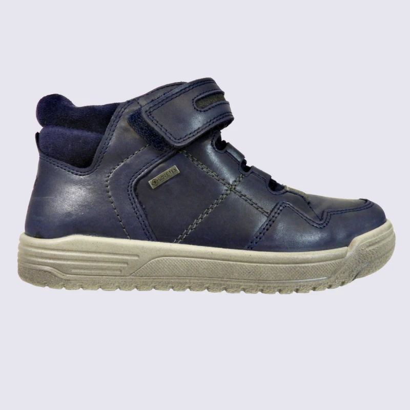 Chaussures Superfit, Chaussures Montantes à Velcros Garçons En Cuir Bleu