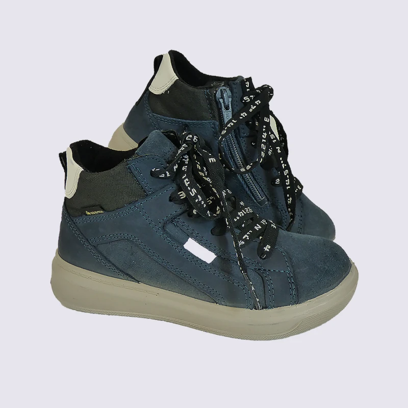 Chaussures Superfit, Chaussures Montantes à Zip Garçons Bi-matières Bleu – Image 2