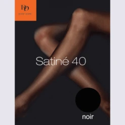 Collants Doré Doré, Collants Satiné Semi-opaque 40D Femme Noir