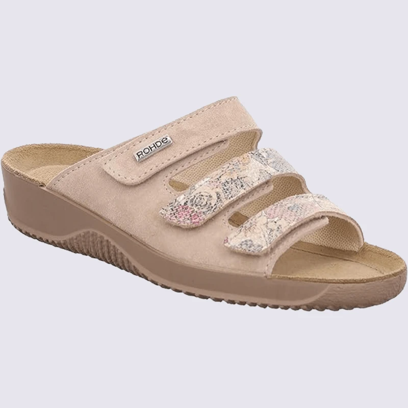 Mules Rohde, Mules à Bride Velcro Femme Sahara – Image 3