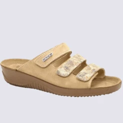 Mules Rohde, Mules Ă Bride Velcro Femme Sahara