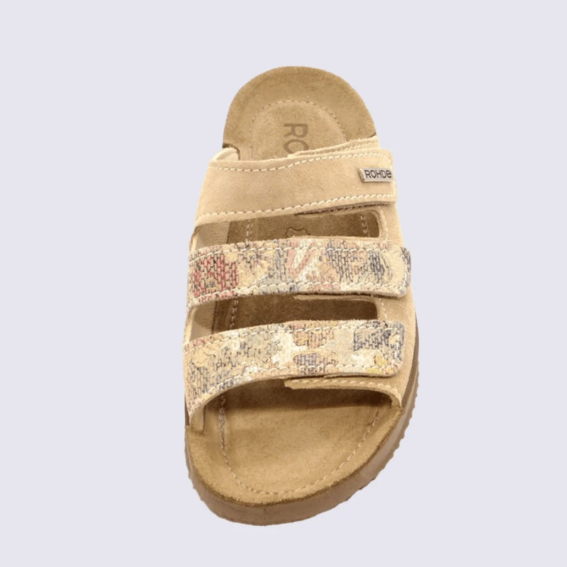 Mules Rohde, Mules à Bride Velcro Femme Sahara – Image 4