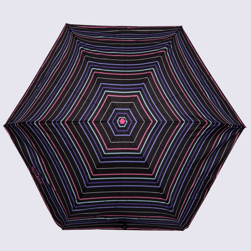 Parapluie Isotoner, Parapluie Automatique Motif Rayure Pastel – Image 2