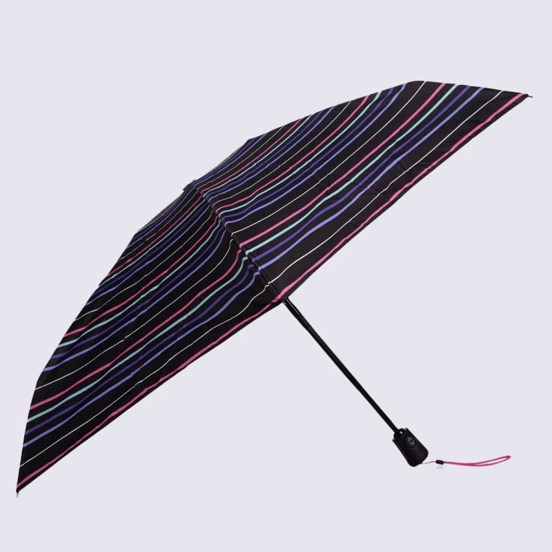 Parapluie Isotoner, Parapluie Automatique Motif Rayure Pastel