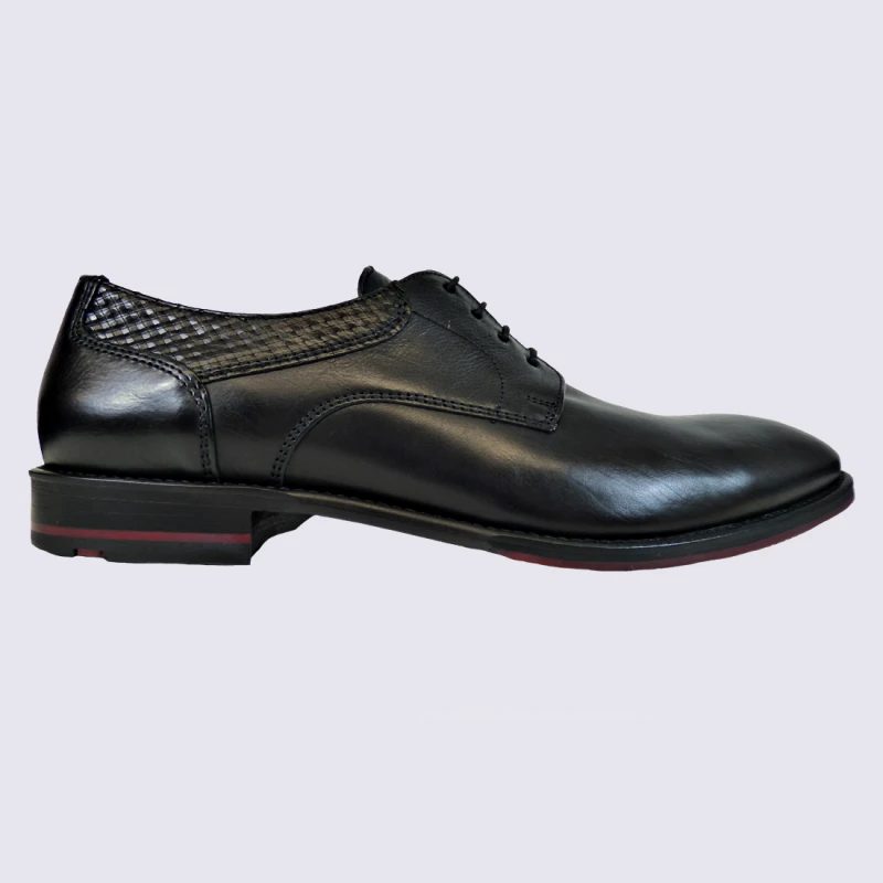Derbies Lloyd, Derbis élégantes Semelle Rouge Homme En Cuir Noir