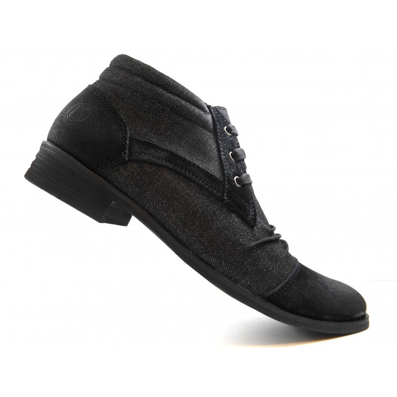 Derby Homme Montante Tendance Ă Lacets Noir