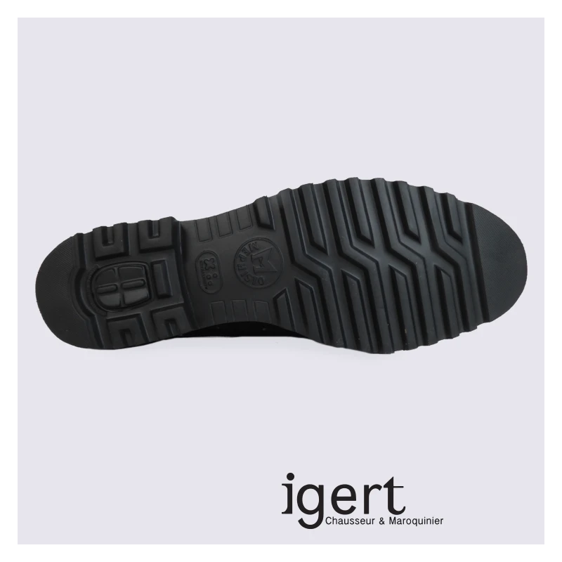 Derby Pour Femme Mephisto En Cuir Noir Et Strass – Image 4