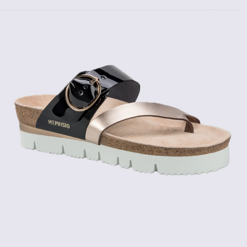 Entre Doigts Pour Femme Mephisto En Cuir Platine – Image 2