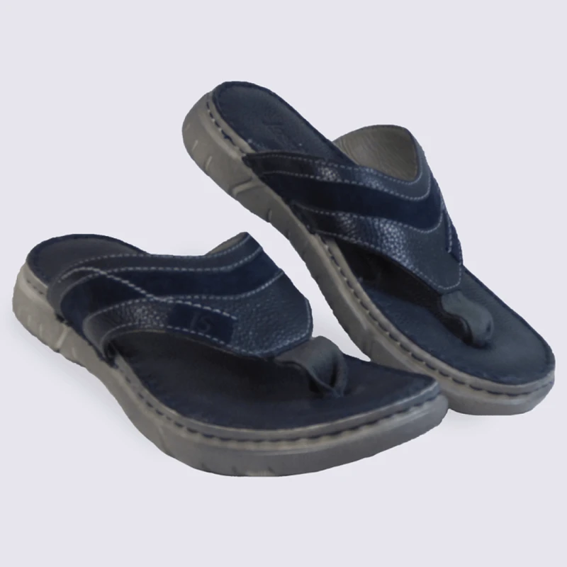 Entre-doigts Pour Homme Josef Seibel En Cuir Bleu Marine – Image 2