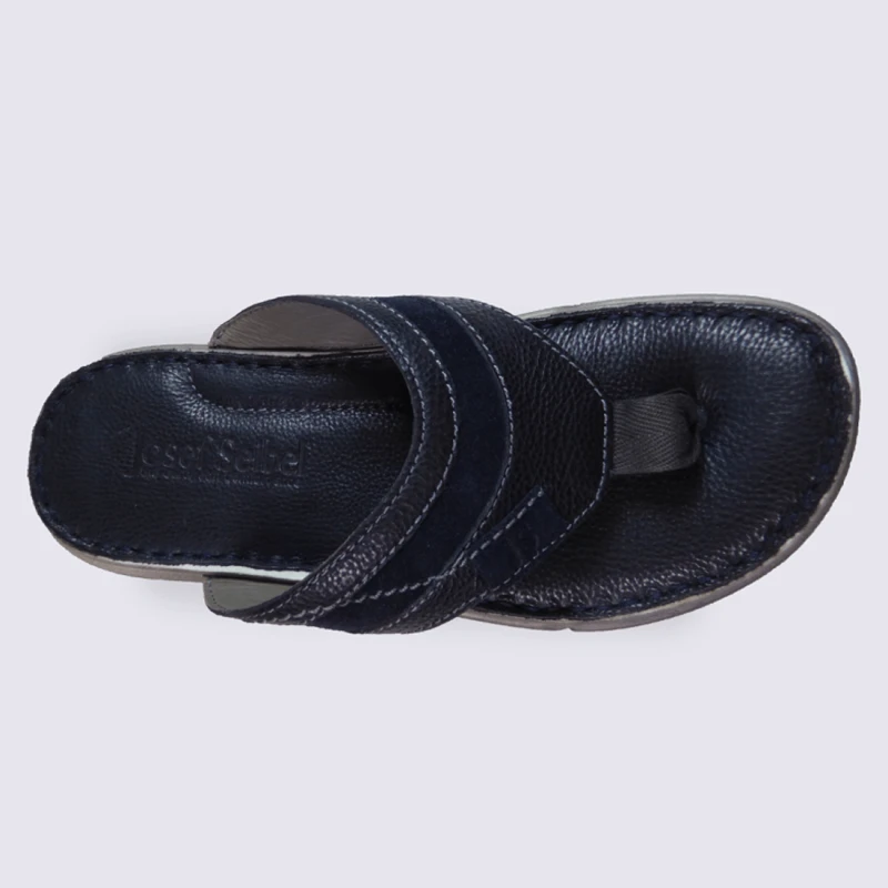 Entre-doigts Pour Homme Josef Seibel En Cuir Bleu Marine – Image 3