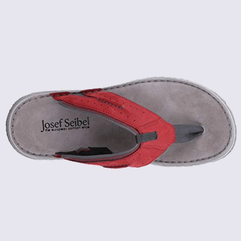 Entre-doigts Pour Homme Josef Seibel En Cuir Rouge – Image 2