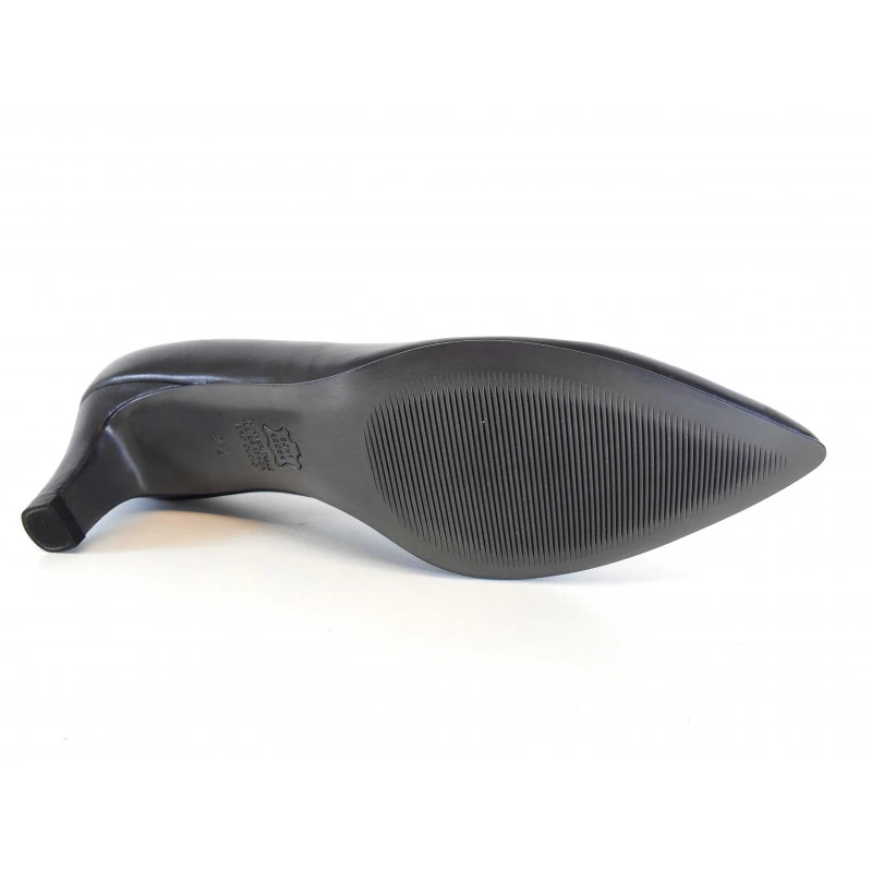 Escarpin En Cuir Noir Femme à Bout Pointu K&S – Image 4