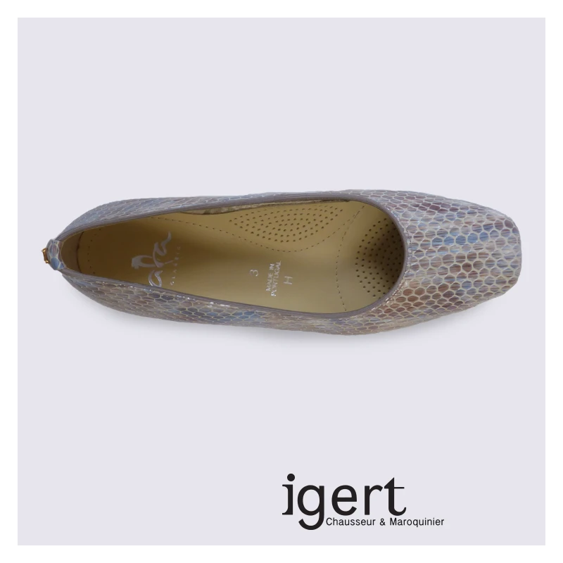 Escarpins Ara En Cuir Taupe Verni Tendance Et Confort – Image 3