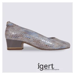 Escarpins Ara En Cuir Taupe Verni Tendance Et Confort