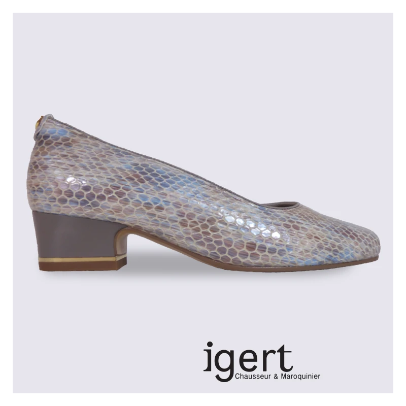 Escarpins Ara En Cuir Taupe Verni Tendance Et Confort