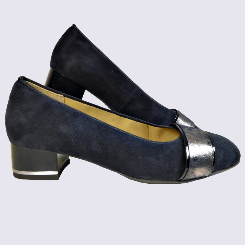 Escarpins Ara, Escarpins à Petits Talons Femme En Cuir Bleu – Image 2