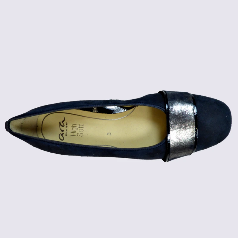 Escarpins Ara, Escarpins à Petits Talons Femme En Cuir Bleu – Image 3