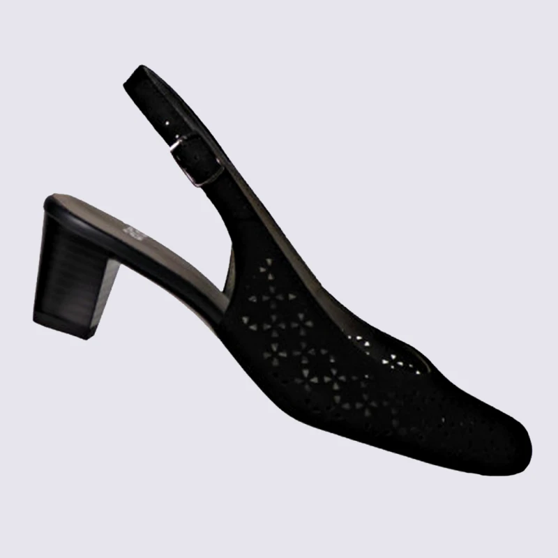 Escarpins Ara, Escarpins Perforés Femme En Cuir Noir – Image 2
