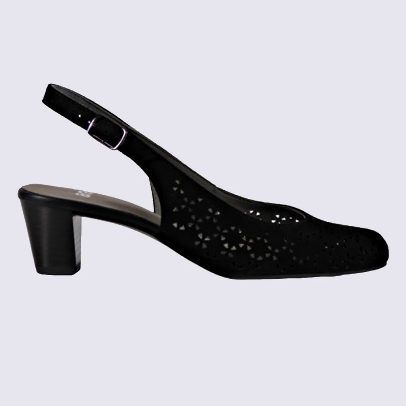 Escarpins Ara, Escarpins Perforés Femme En Cuir Noir