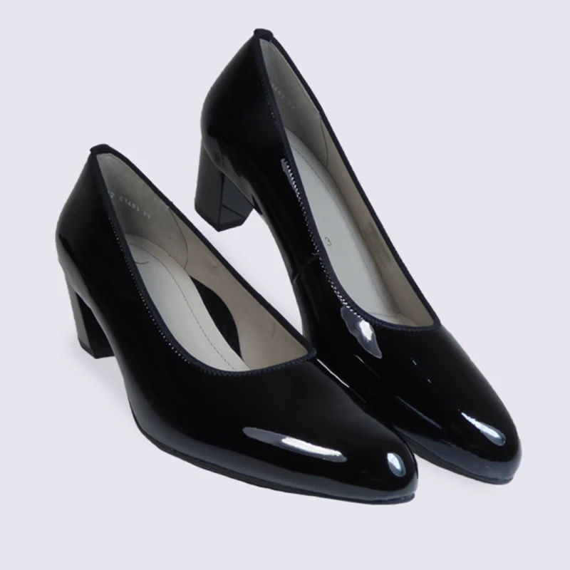 Escarpins Femme Ara En Cuir Vernis Noir Tendance – Image 2