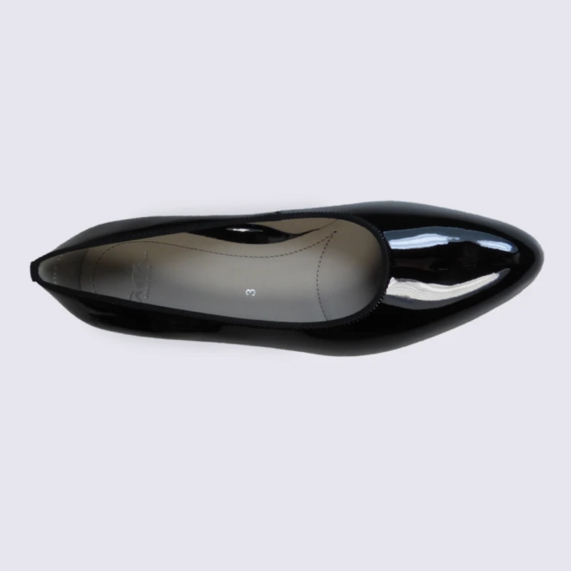 Escarpins Femme Ara En Cuir Vernis Noir Tendance – Image 3