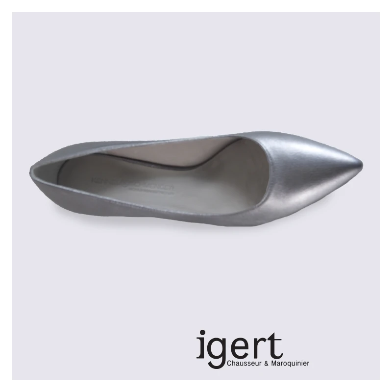 Escarpins K&S En Cuir Argenté Tendance – Image 3