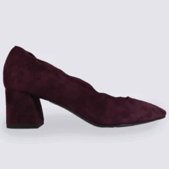 Escarpins Moda Di Fausto, Escarpins Femme En Cuir Bordeaux