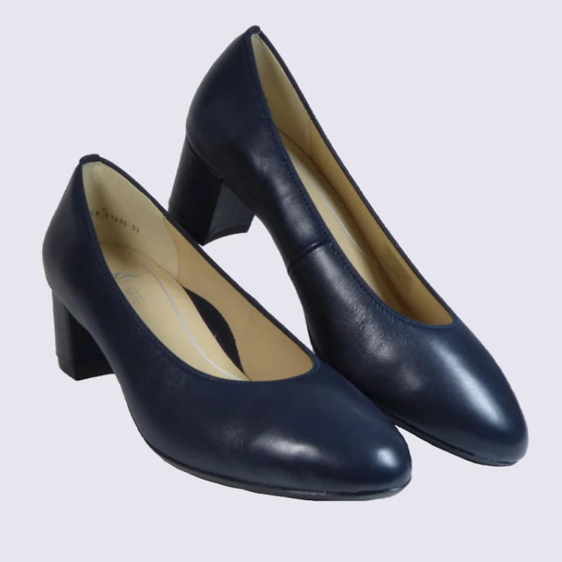 Escarpins Pour Femme Ara En Cuir Bleu Marine – Image 2