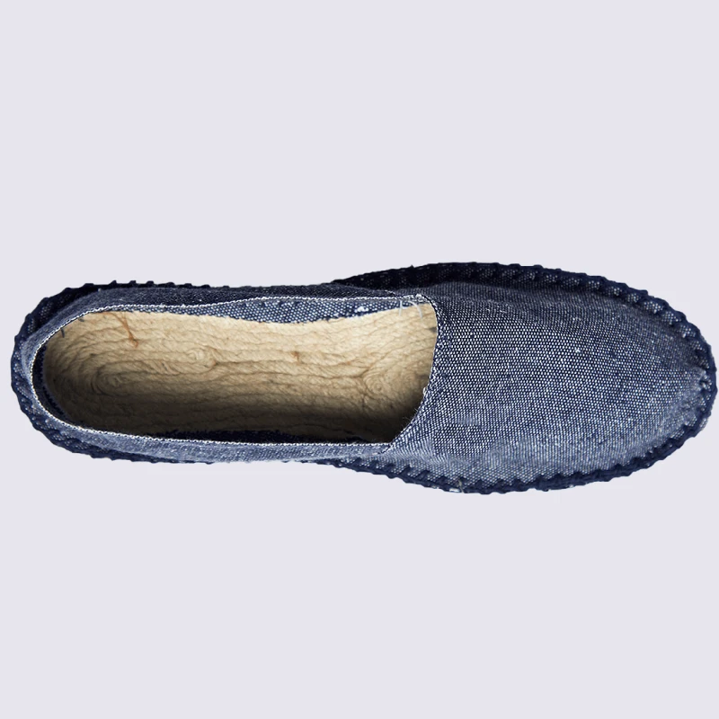 Espadrilles Made In France, Espadrilles En Toile De Coton Bleu Jeans – Image 3