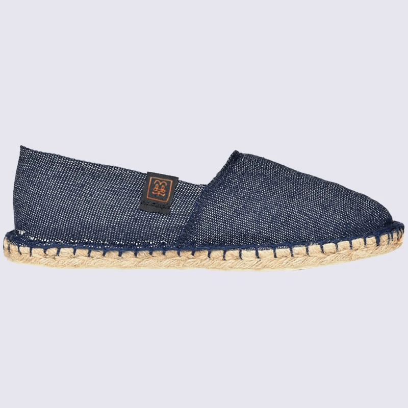 Espadrilles Made In France, Espadrilles En Toile De Coton Bleu Jeans