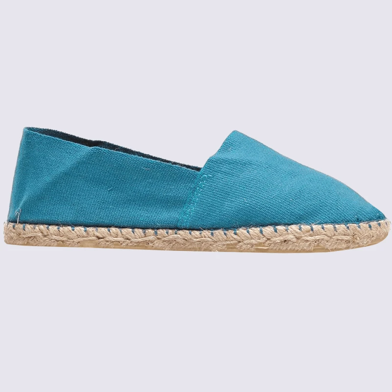 Espadrilles Made In France, Espadrilles En Toile De Coton Bleu Turquoise