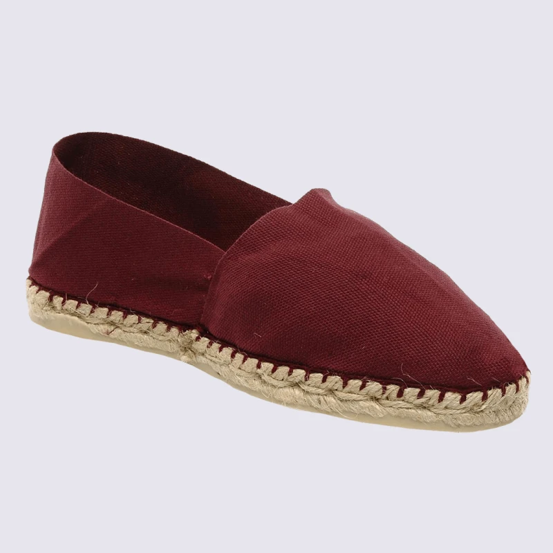Espadrilles Made In France, Espadrilles En Toile De Coton Bordeaux – Image 2