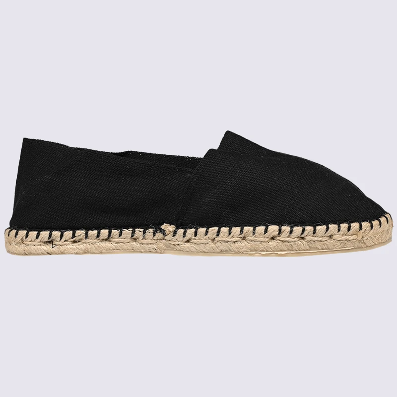 Espadrilles Made In France, Espadrilles En Toile De Coton Noir