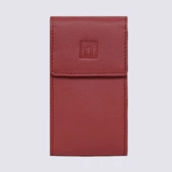 Étui à Clés Hexagona, étui à Clés Tendance Unisexe En Cuir Rouge