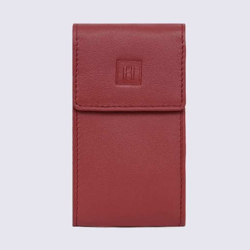 Étui à Clés Hexagona, étui à Clés Tendance Unisexe En Cuir Rouge