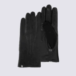 Gants Femme En Cuir Noir Isotoner Compatibles écrans Tactiles